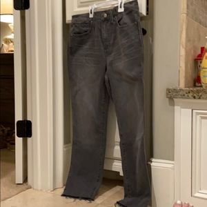 Madewell cement wash stone pipe jeans, size 27